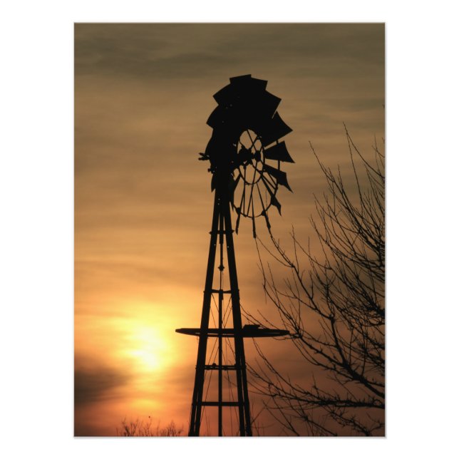Impression de la silhouette du moulin à vent du Ka (Devant)