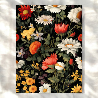 Impression de la sublimation vintage des motifs fl