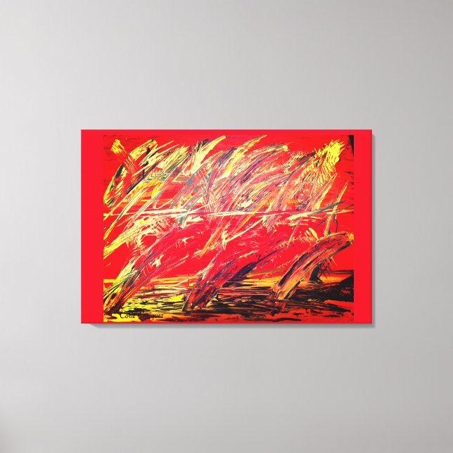 Impression de la toile d'étirement Abstraite "Coup (Recto)