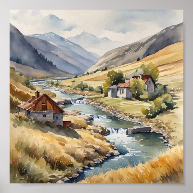 Impression de la vallée de la couleur de l'eau (Devant)