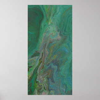 Impression de l'affiche Abstraite Jade 3 Fluid Dee