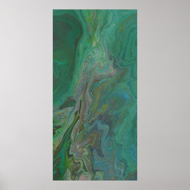 Impression de l'affiche Abstraite Jade 3 Fluid Dee (Devant)