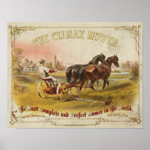 Impression de l'affiche Climax Mower Ad Art Vintag