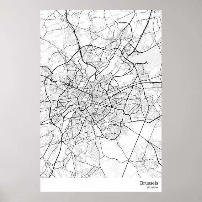 Impression de l'affiche de Bruxelles Belgique (Devant)