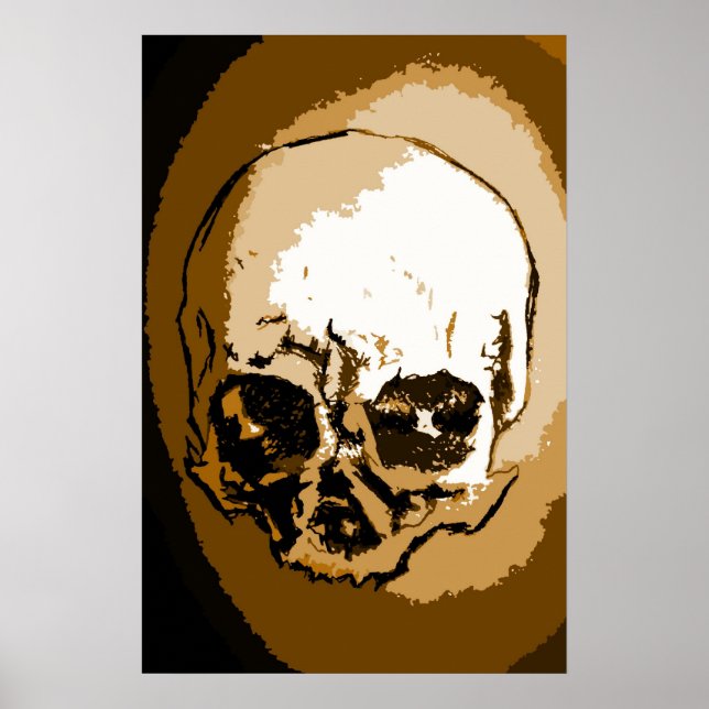 Impression de l'affiche de dessin du crâne (Devant)