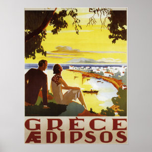 Impression de l'affiche de la Grèce vintage