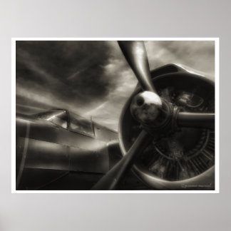 Impression de l'affiche de l'avion vintage