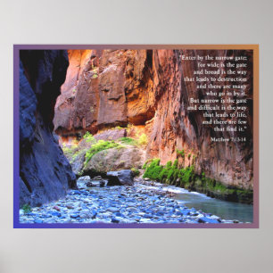 Impression de l'affiche de porte étroite