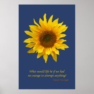 Impression de l'affiche de tournesol