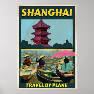Impression de l'affiche de voyage de Shanghai