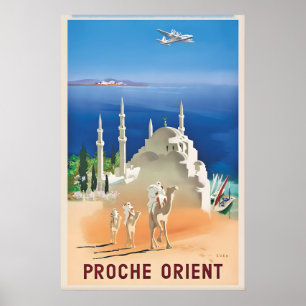 Impression de l'affiche de voyage vintage du Proch