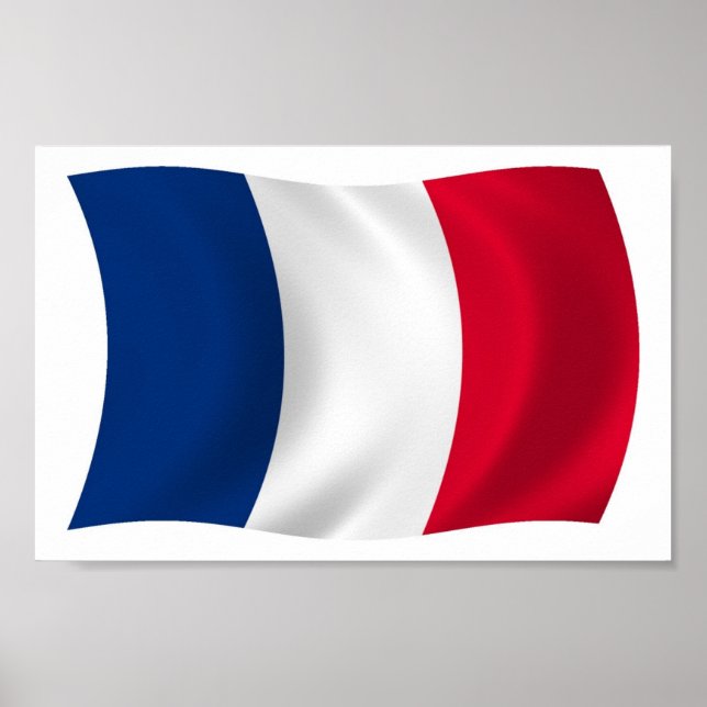 Impression de l'affiche du drapeau de la France (Devant)