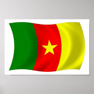 Impression de l'affiche du drapeau du Cameroun