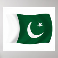 Impression de l'affiche du drapeau du Pakistan