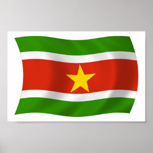 Impression de l'affiche du drapeau du Suriname