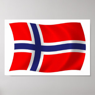 Impression de l'affiche du drapeau norvégien