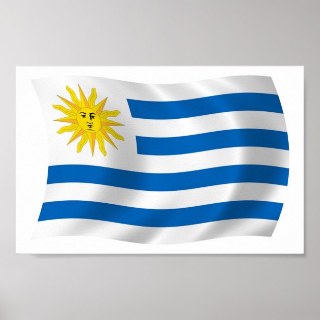 Impression de l'affiche du drapeau uruguayen (Devant)