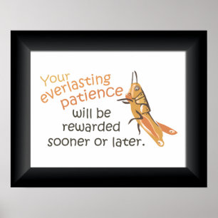 Impression de l'affiche récompensée par la patienc