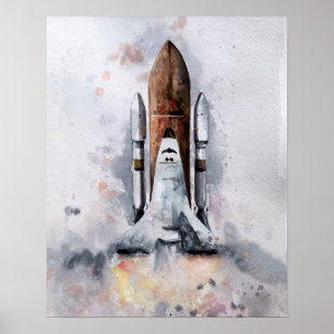 Impression de l'affiche "Rocket" dans l'espace