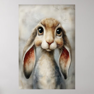 Impression de lapin de Pâques, Cottagecore de lapi