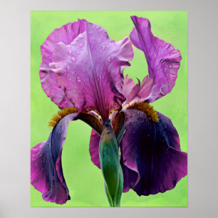 Impression de l'art photographique à fleurs Iris v
