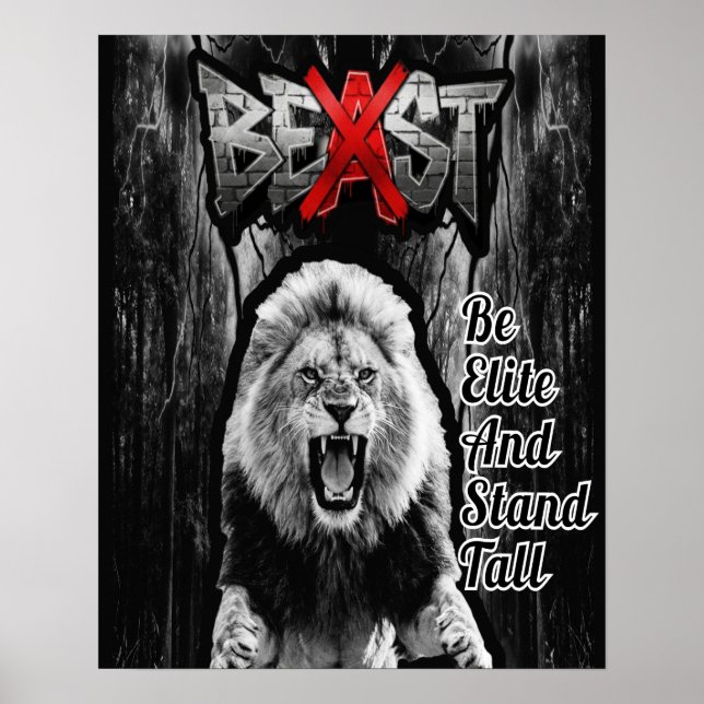 Impression de Lion BEAST, Affiche de valeur en Pap (Devant)