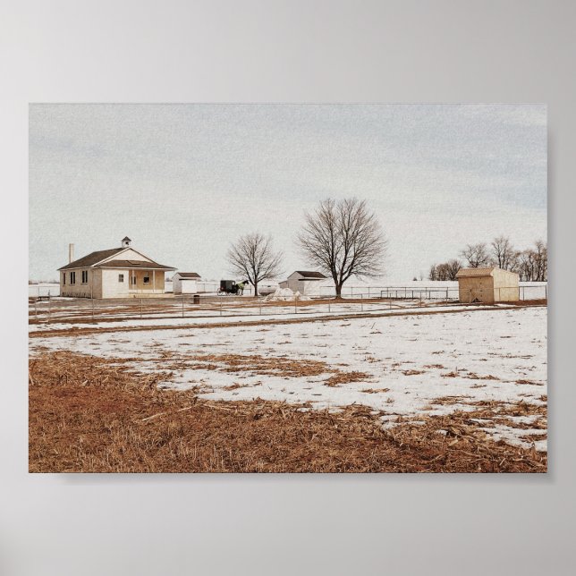 Impression de maison d'école amish (Devant)