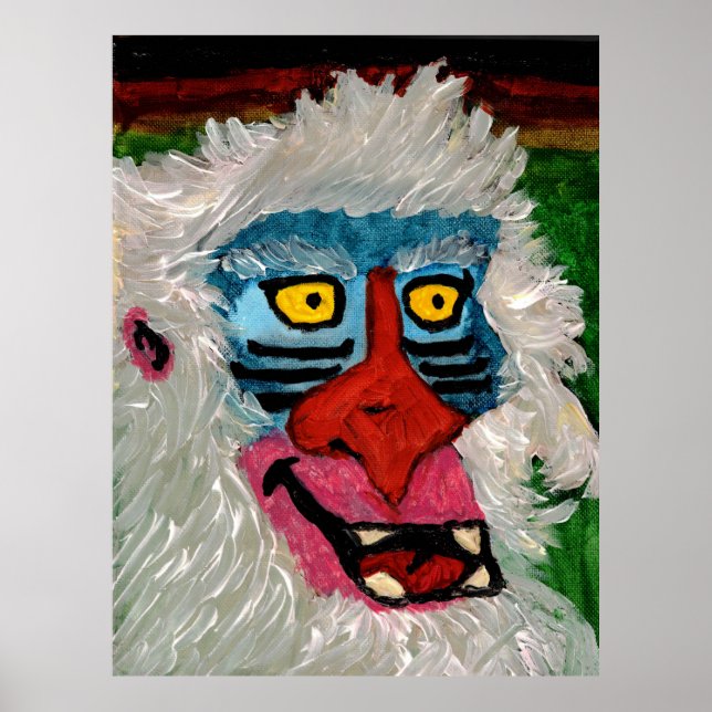 Impression de mandrill, papier d'affiche de valeur (Devant)