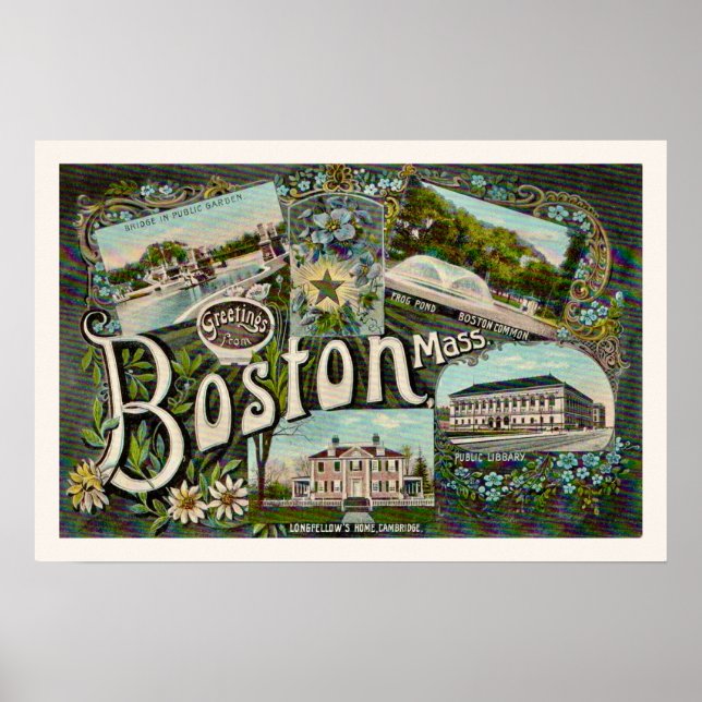 Impression de monuments historiques de Boston vint (Devant)