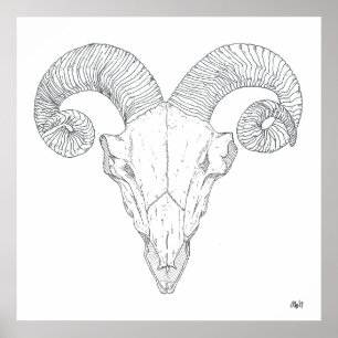 Impression de moutons de Bighorn (grand)
