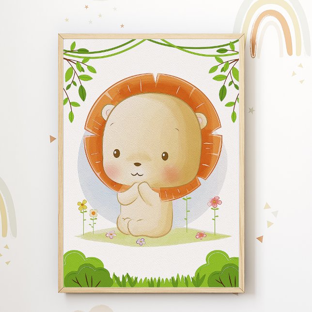 Impression de nurserie de lion Poster pour chambre (Créateur téléchargé)