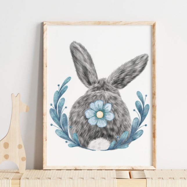 Impression de nursery florale Bunny Blue | Impress (Créateur téléchargé)