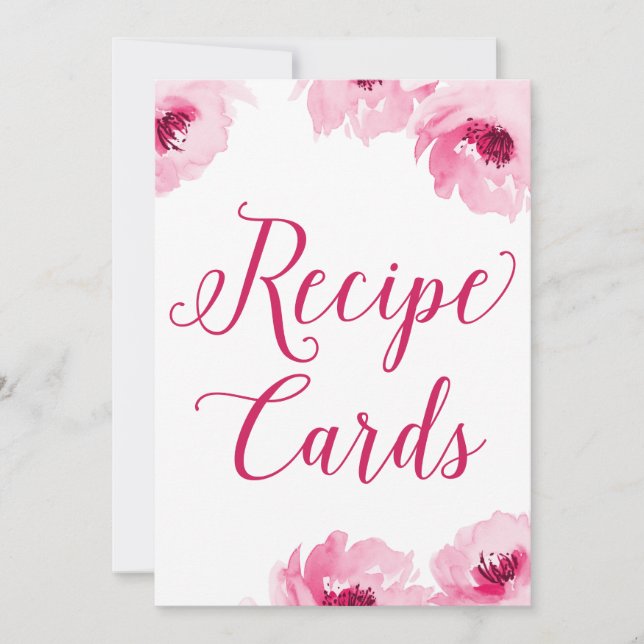 Impression de pancarte de cartes de recette (Devant)