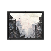 Impression de papier affiche abstrait de ville gri