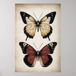 Impression de papillons boho, mur de papillon luna