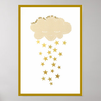 Impression de pépinière Nuages et Étoiles