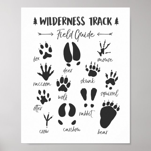 Impression de piste d'animal pour nurserie Forêt e (Devant)
