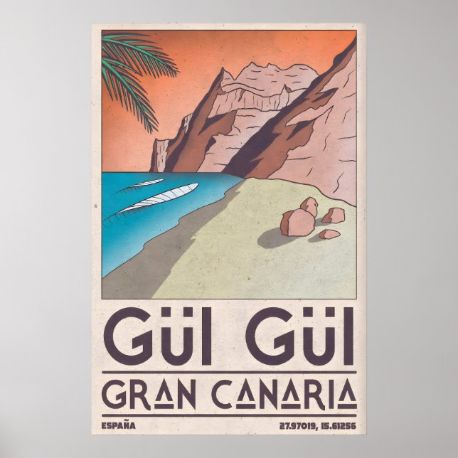Impression de plage de Grande Canarie Art mural cô (Devant)