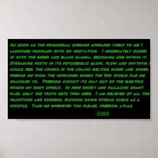 Impression de poème Psychedelic Stream