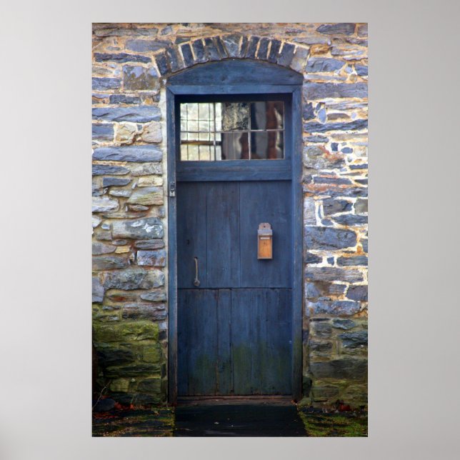 Impression de porte bleue (Devant)