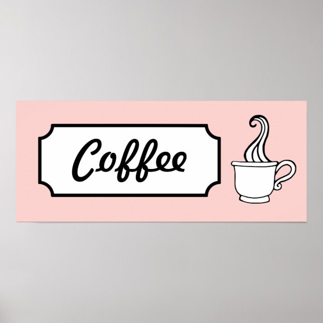 Impression de poster d'art de café rétro (Devant)