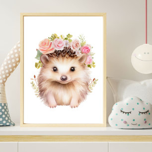 Impression de poster de pépinière de fille florale