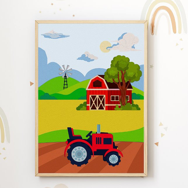 Impression de poster de pépinière de tracteur Déco (Créateur téléchargé)