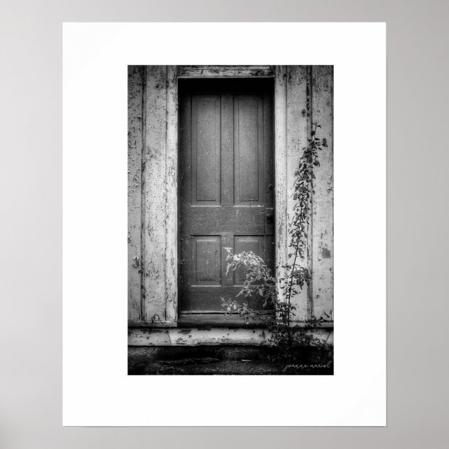Impression de poster de porte de bâtiment abandonn (Devant)