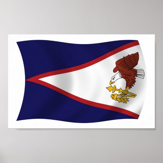 Impression de poster du drapeau des Samoa américai (Devant)