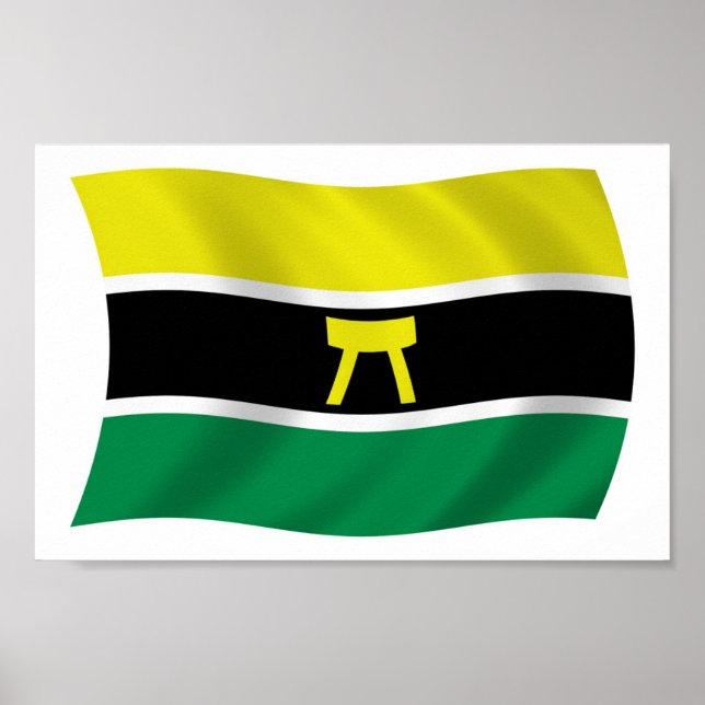Impression de poster du drapeau du peuple Ashanti (Devant)