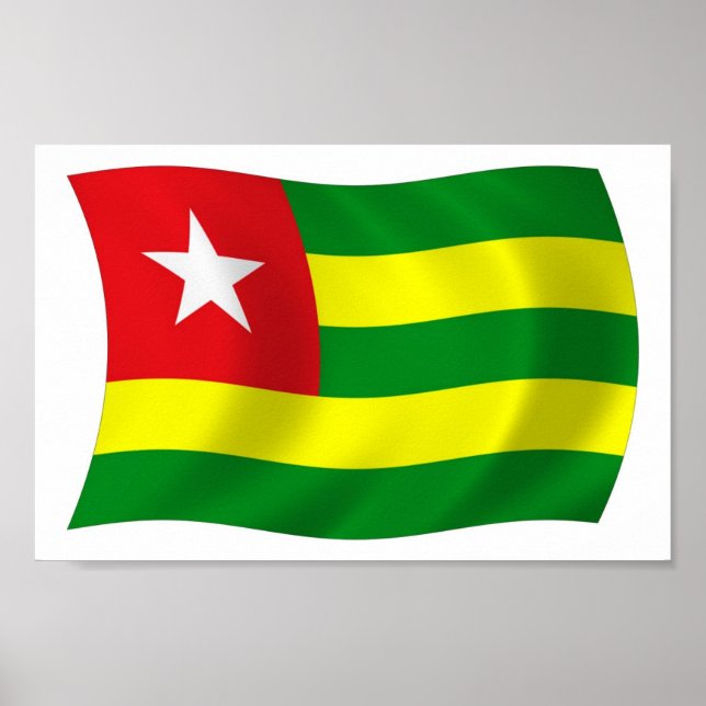 Impression de poster du drapeau du Togo (Devant)