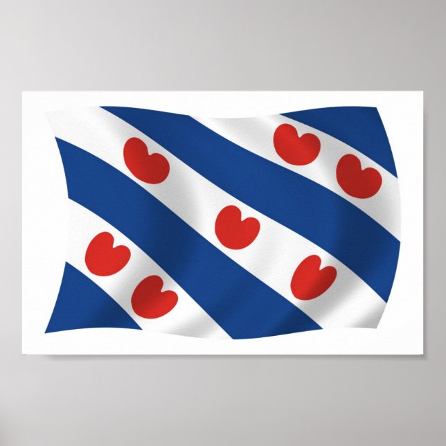 Impression de poster du drapeau frison (Devant)