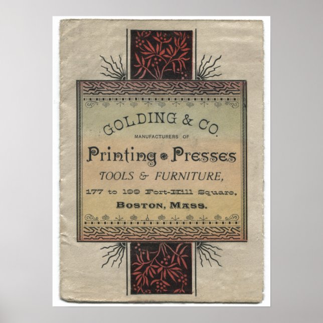 Impression de presse à lettres Golding (Devant)