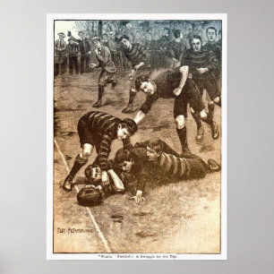 Impression de rugby vintage 1900